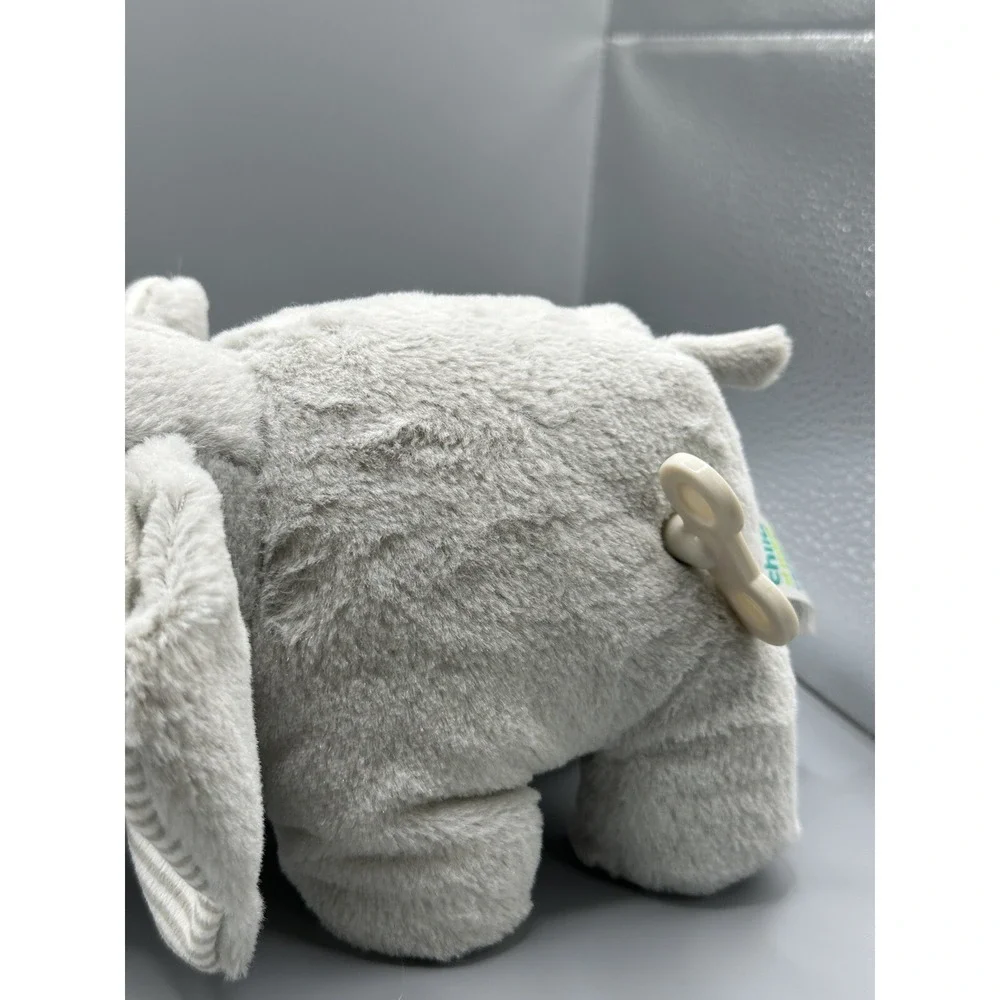 Carter's Elephant Musical Plush Wind Up Gray Stripe 9